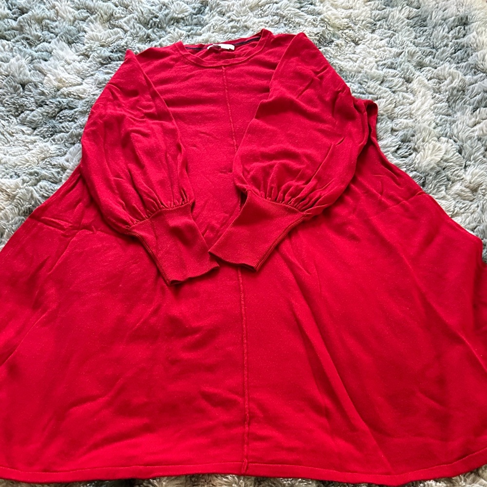 Boden Vibrant Red Long Sleeve Dress